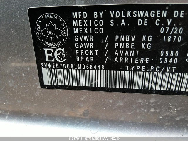 3VWEB7BU9LM068448 Volkswagen JETTA SEL