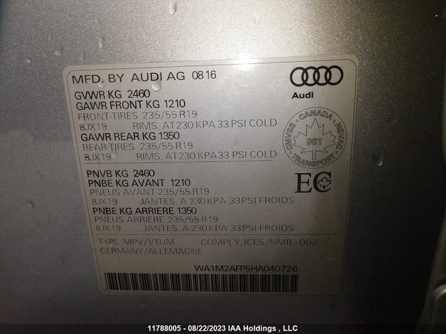 WA1M2AFP5HA040726 Audi Q5 Premium Plus