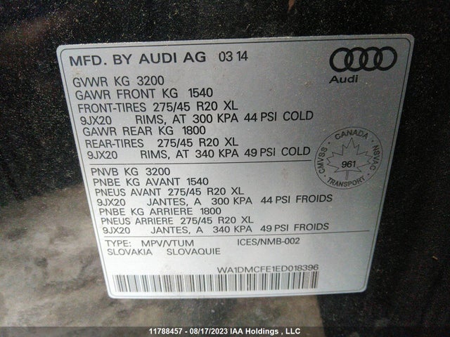 WA1DMCFE1ED018396 Audi Q7 Prestige