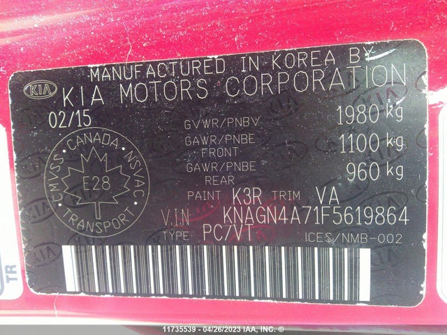 KIA OPTIMA EX 2015 KNAGN4A71F5619864 Image 9