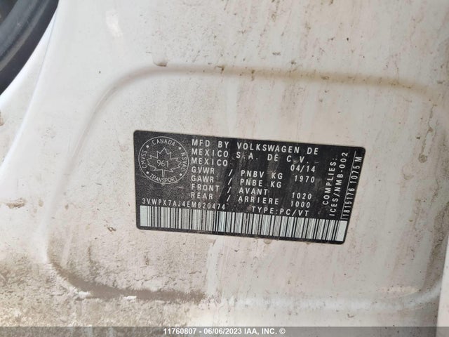 3VWPX7AJ4EM620474 Volkswagen JETTA