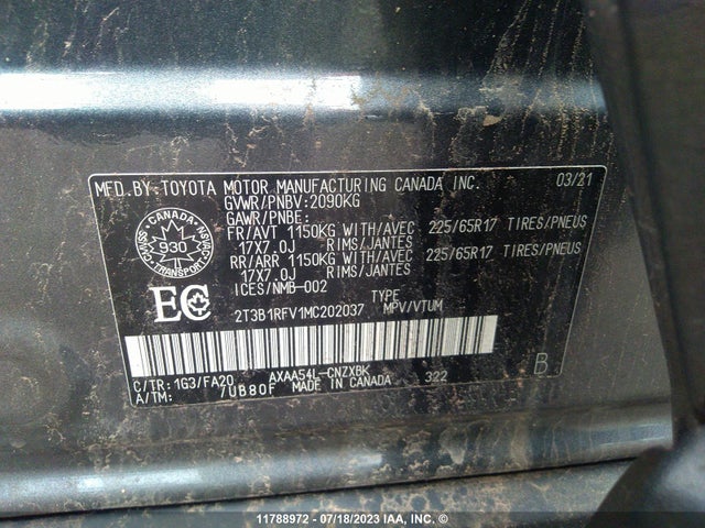 Toyota RAV4 LE 2021 2T3B1RFV1MC202037 Image 9