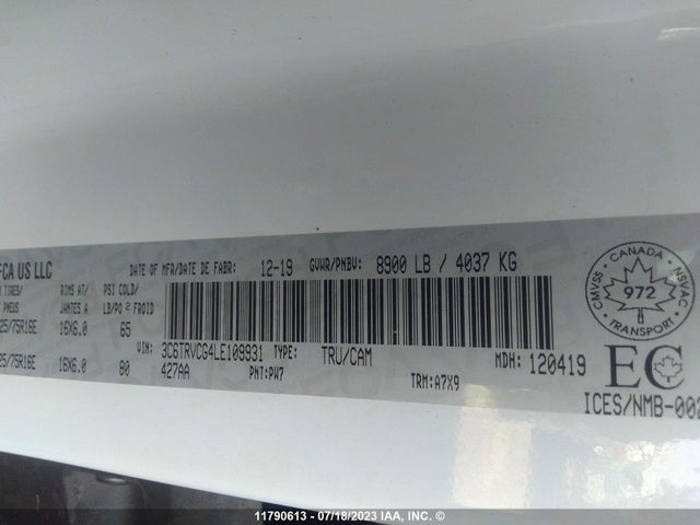 3C6TRVCG4LE109931 RAM Promaster 2500 2500 High