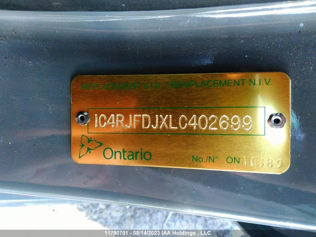 1C4RJFDJXLC402699 Jeep Grand Cherokee Srt