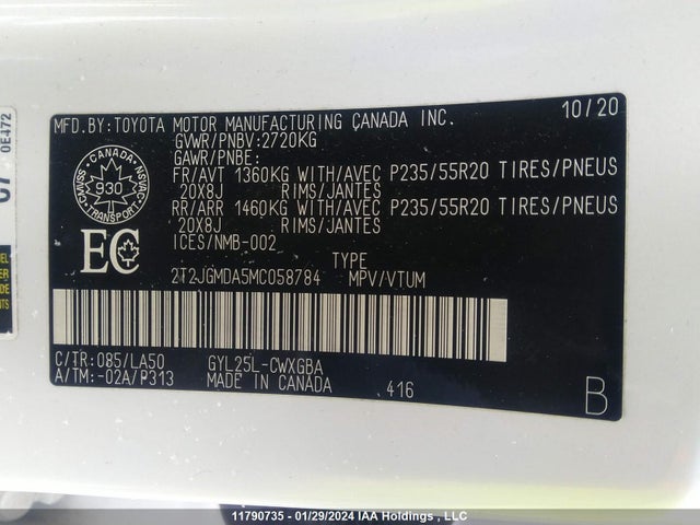 2T2JGMDA5MC058784 Lexus RX 450H