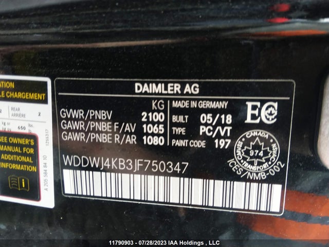 WDDWJ4KB3JF750347 Mercedes-Benz C 300 4matic