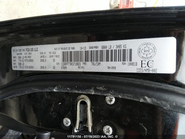 1C6RR7FT8KS718823 RAM 1500 Classic Tradesman