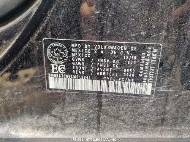 3VWEB7BU9LM013644 Volkswagen JETTA SEL