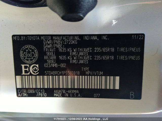 Toyota Highlander Hybrid Bronze 2023 5TDABRCH1PS565918 Image 9