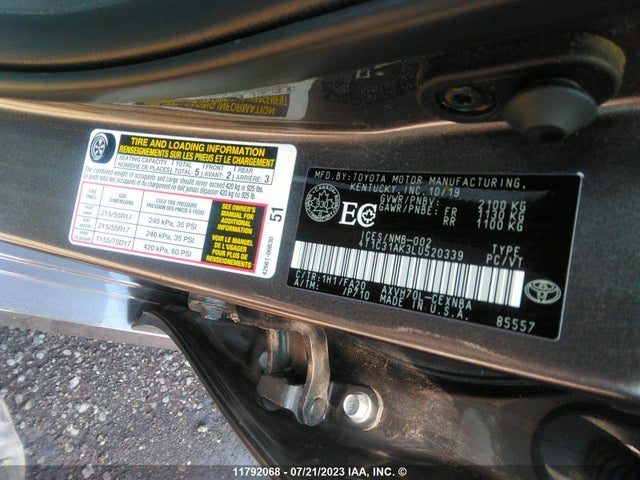 Toyota CAMRY LE 2020 4T1C31AK3LU520339 Image 9