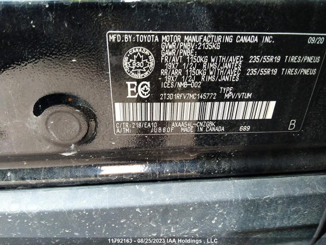 Toyota Rav4 Limited 2021 2T3D1RFV7MC145772 Image 9