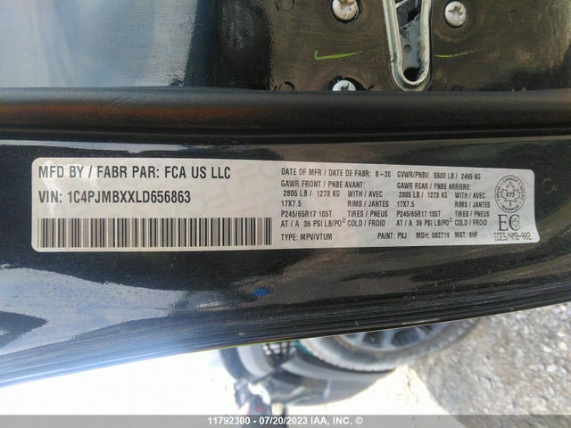 1C4PJMBXXLD656863 Jeep Cherokee Trailhawk