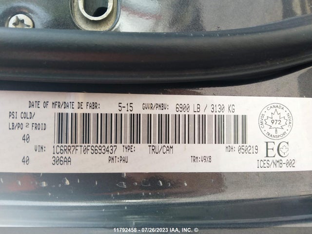 1C6RR7FT0FS693437 RAM 1500 St