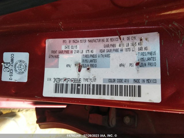 Mazda 3 TOURING 2015 3MZBM1V70FM198896 Image 10