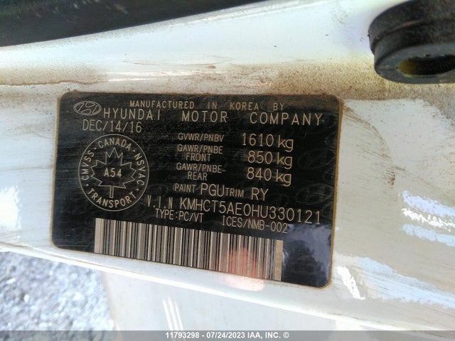 Hyundai ACCENT SE 2017 KMHCT5AE0HU330121 Image 9