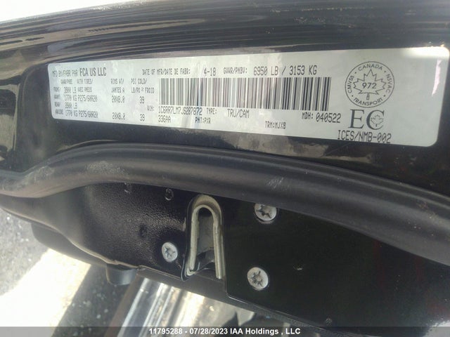 1C6RR7LM7JS287872 RAM 1500 Slt