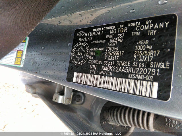 Hyundai Kona Sel 2019 KM8K22AA5KU220781 Image 10