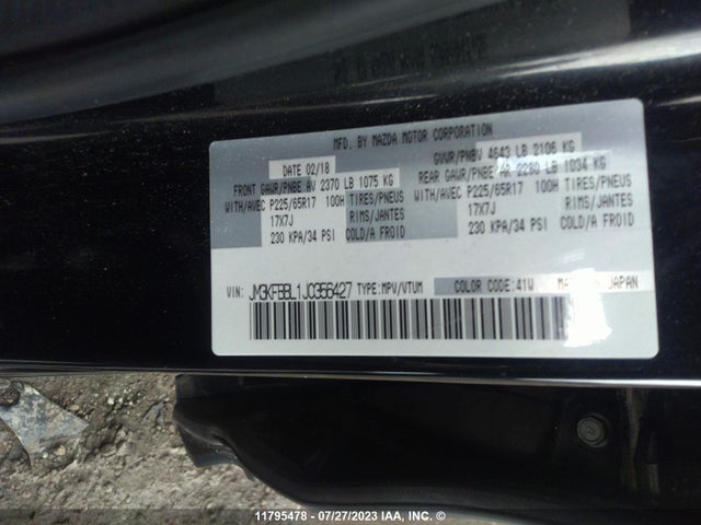 Mazda CX-5 SPORT 2018 JM3KFBBL1J0356427 Image 11