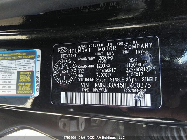 Hyundai TUCSON 2017 KM8J33A45HU400375 Image 9