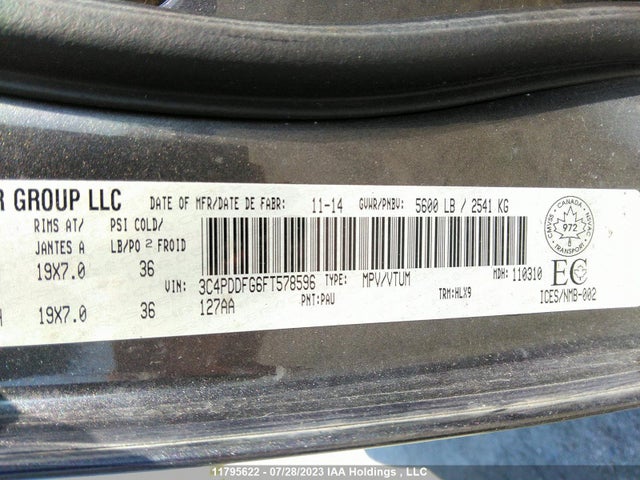 Dodge 2015 2015 3C4PDDFG6FT578596 Image 28
