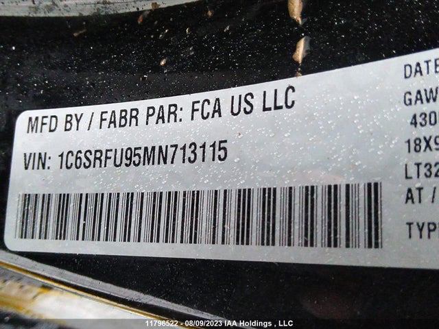 1C6SRFU95MN713115 RAM 1500 Trx