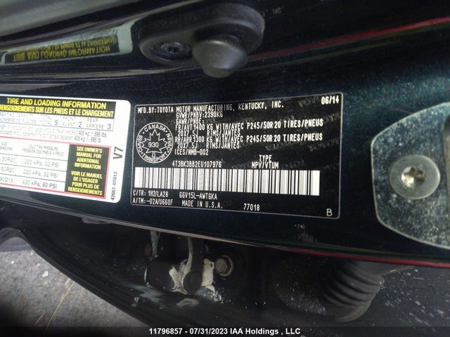 Toyota Venza Le/xle/limited 2014 4T3BK3BB2EU107976 Image 9