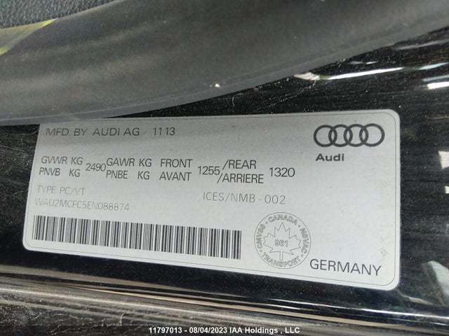 WAU2MCFC5EN088874 Audi A7 Prestige