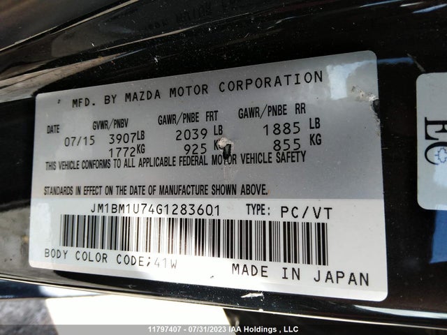 Mazda 3 SPORT 2016 JM1BM1U74G1283601 Image 9