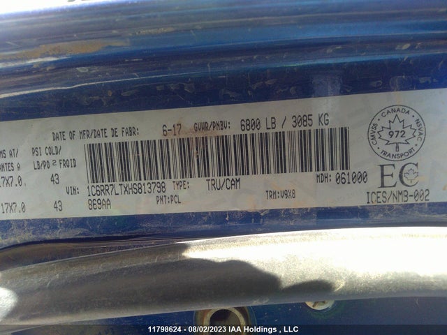 1C6RR7LTXHS813798 RAM 1500 Slt