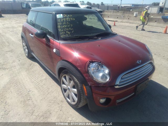 Auction sale of the 2007 Mini Cooper, vin: WMWMF33547TU62317, lot number: 11799340