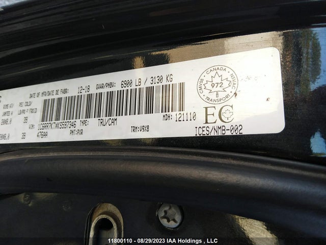1C6RR7KTXKS597346 RAM 1500 Classic Tradesman