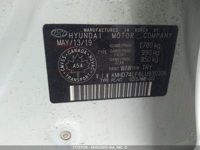 Hyundai ELANTRA SE 2020 KMHD74LF6LU930336 Image 9