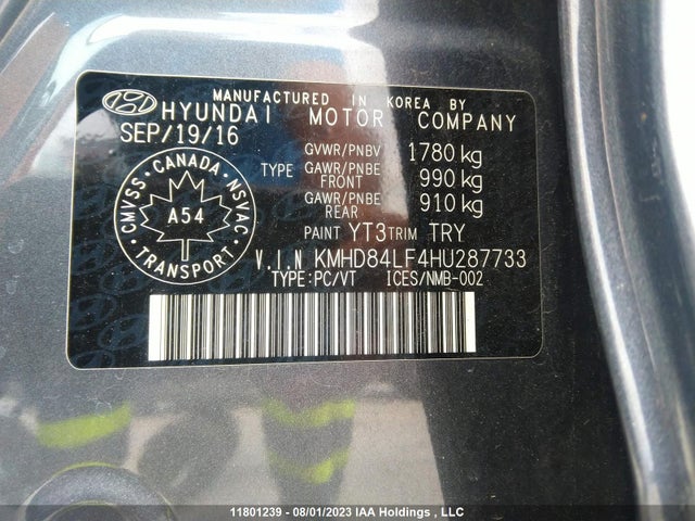 Hyundai ELANTRA GL 2017 KMHD84LF4HU287733 Image 9