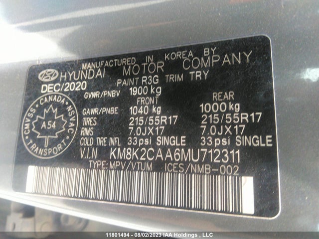 Hyundai Kona Preferred 2021 KM8K2CAA6MU712311 Image 9