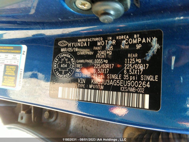 Hyundai TUCSON GLS 2014 KM8JU3AG5EU900264 Image 10