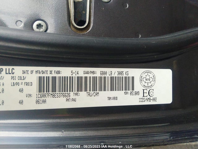 1C6RR7FM8ES376626 RAM 1500 St