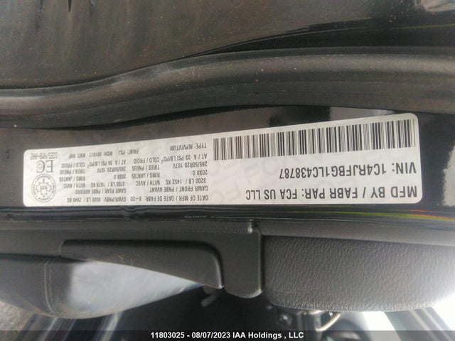 1C4RJFBG1LC438787 Jeep Grand Cherokee Limited X