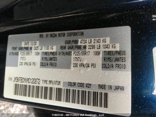 Mazda Cx-5 Touring 2021 JM3KFBCMXM0120872 Image 10