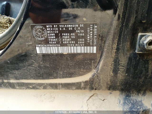 3VW3A7AJ9FM334704 Volkswagen JETTA TDI