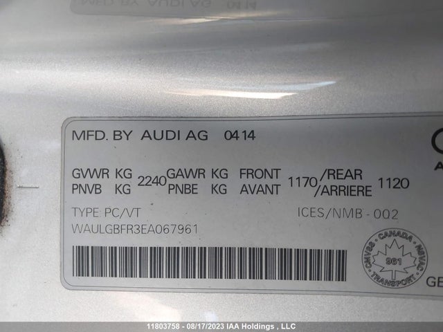 WAULGBFR3EA067961 Audi S5 Technik