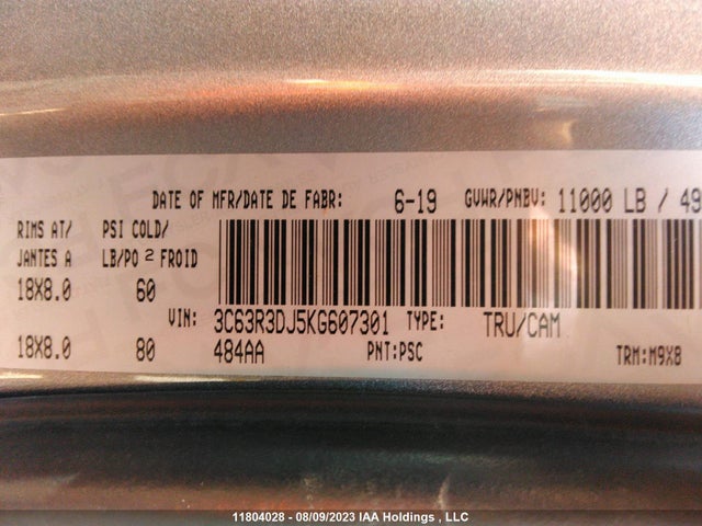 3C63R3DJ5KG607301 RAM 3500 Big Horn