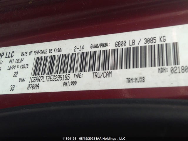 1C6RR7LT2ES295195 RAM 1500 Big Horn