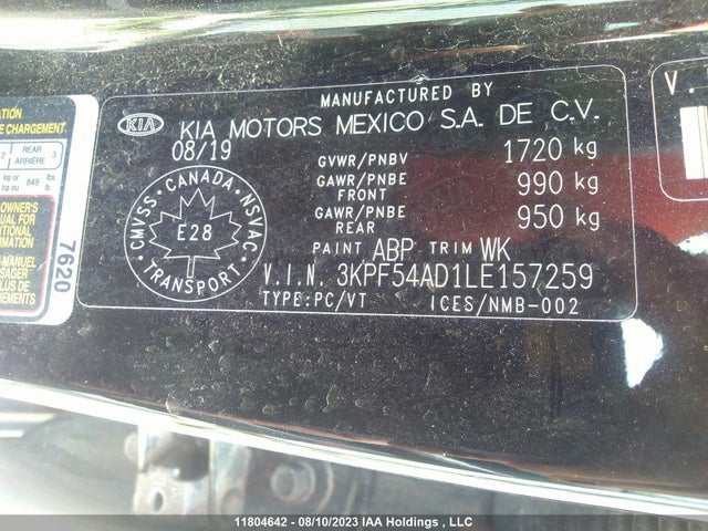 KIA Forte Ex/ex+/ex Premium 2020 3KPF54AD1LE157259 Image 9