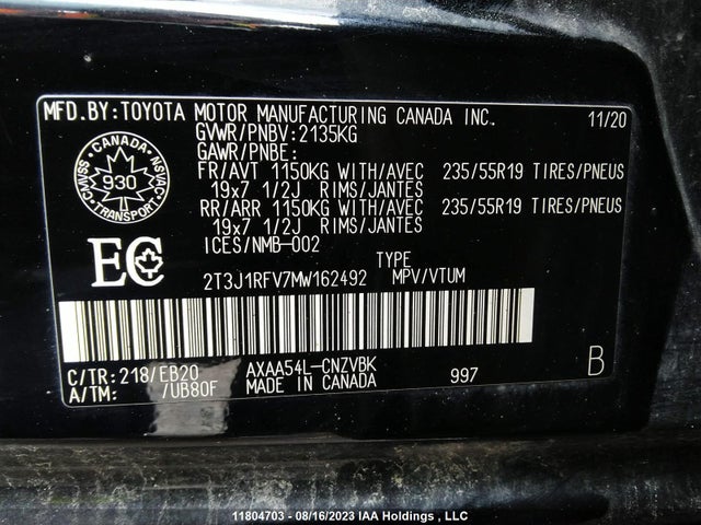 Toyota Rav4 Trail 2021 2T3J1RFV7MW162492 Image 9