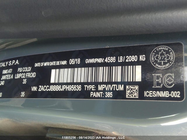 ZACCJBBB6JPH95636 Jeep Renegade North