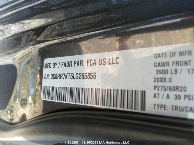 3C6RR7KT5LG265856 RAM 1500 Classic Express