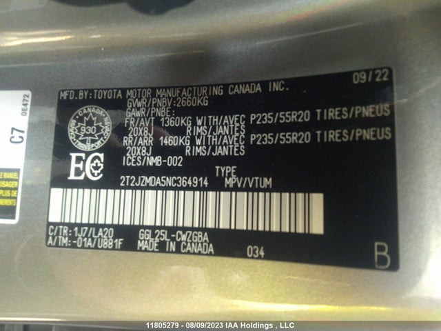 2T2JZMDA5NC364914 Lexus Rx Rx 350