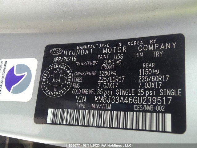 Hyundai Tucson Premium 2016 KM8J33A46GU239517 Image 9