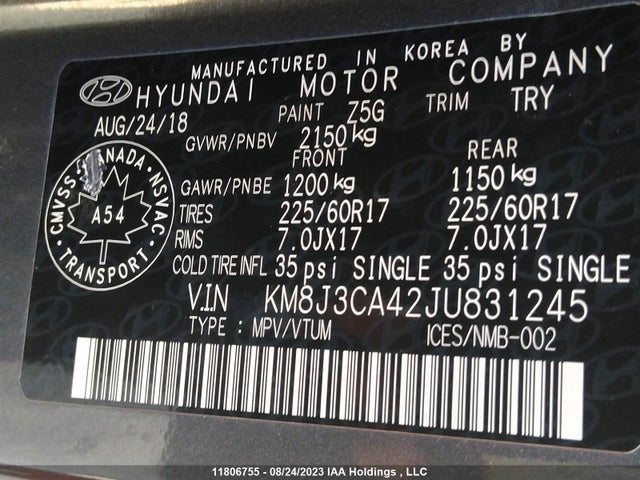 Hyundai TUCSON SE 2018 KM8J3CA42JU831245 Image 9