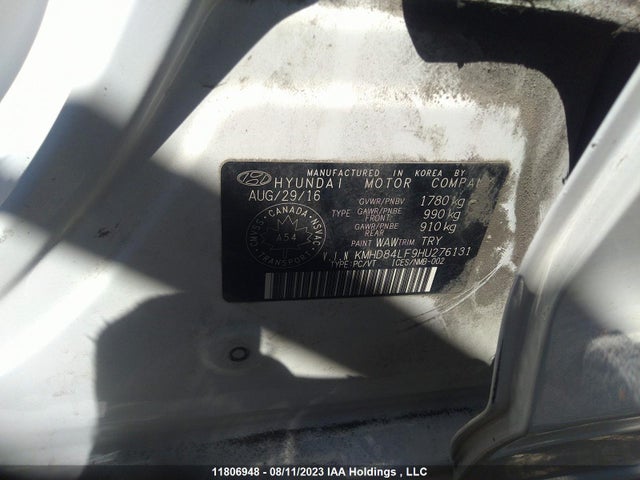 Hyundai ELANTRA GL 2017 KMHD84LF9HU276131 Image 9